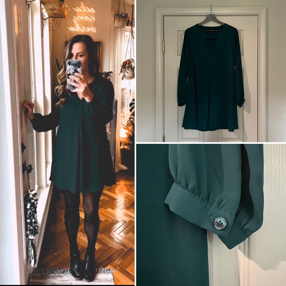 Express Emerald Green Shift Dress
